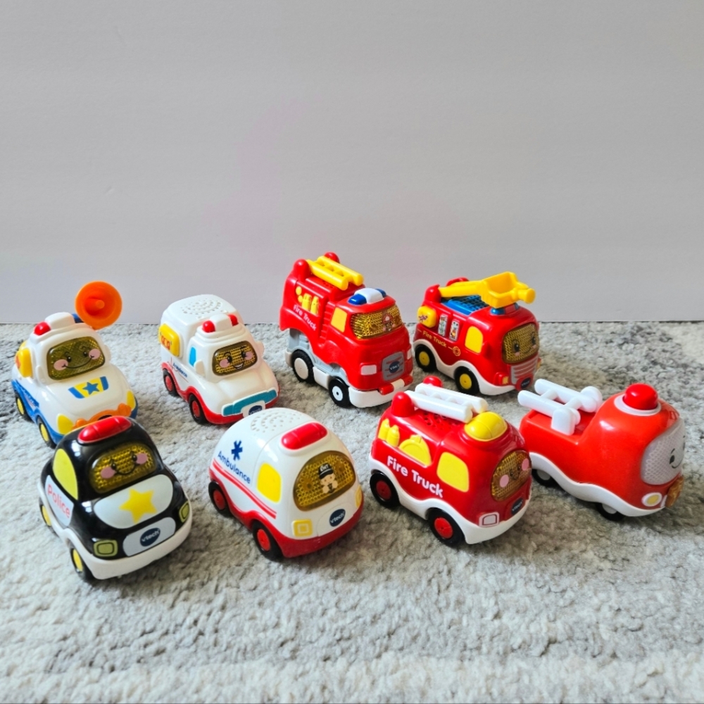 Vtech Go Go Smart Wheels Emergency Vehicles Lot Of 8 Cars